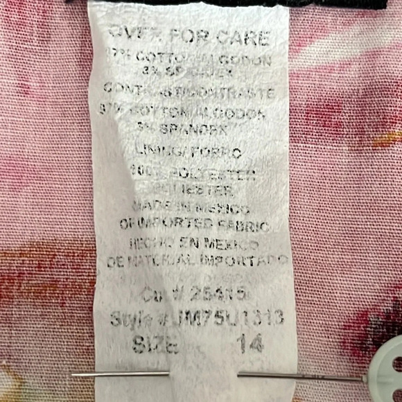 B. Smart Abstract Floral Sundress - Size 14 (see measurements) - Picture 5 of 6